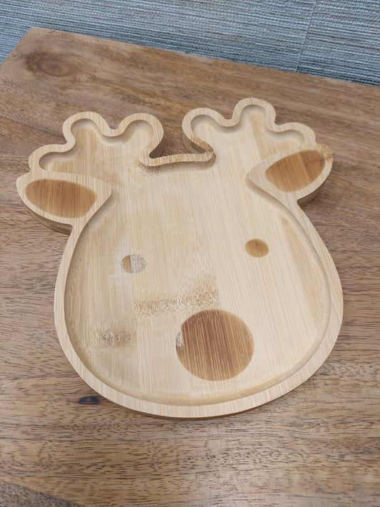 Reindeer bamboo plate