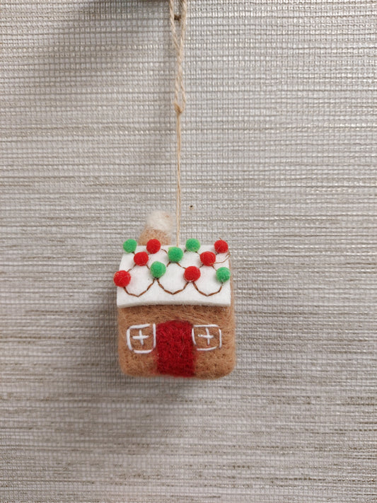 Gingerbread House hanging felt