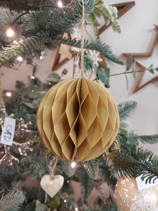 Kraft Paper Hanging Decoration Gold