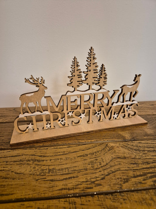 Wooden Merry Christmas