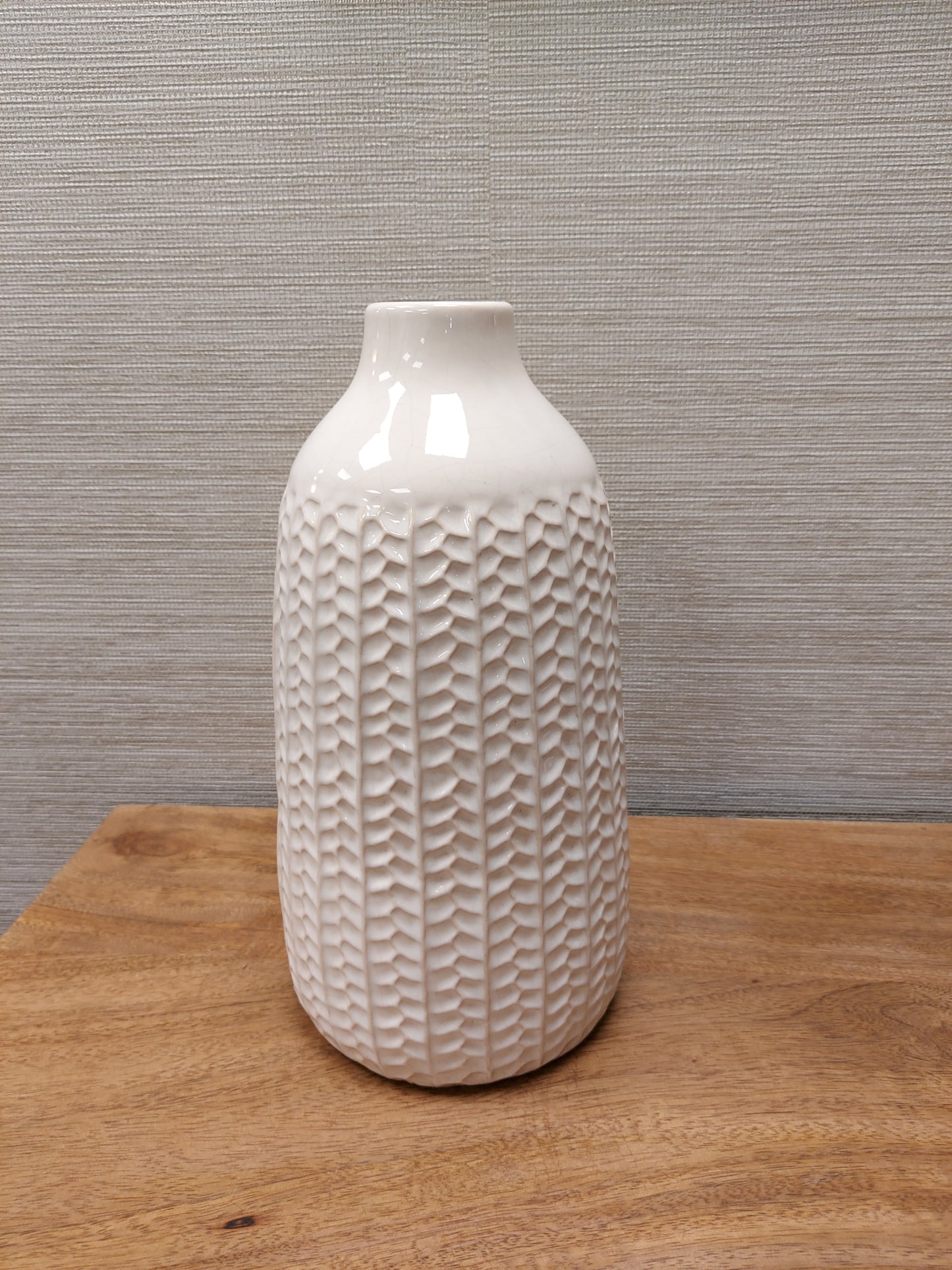 White ceramic vase 130