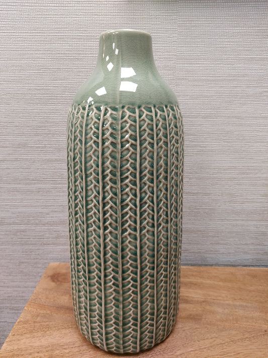 Green ceramic vase 123