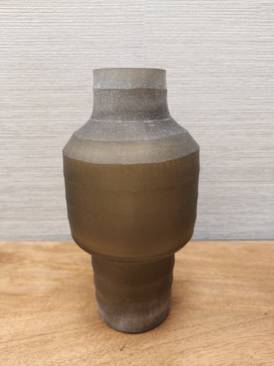 Dusty Brown Hand Blown Vase 230mm