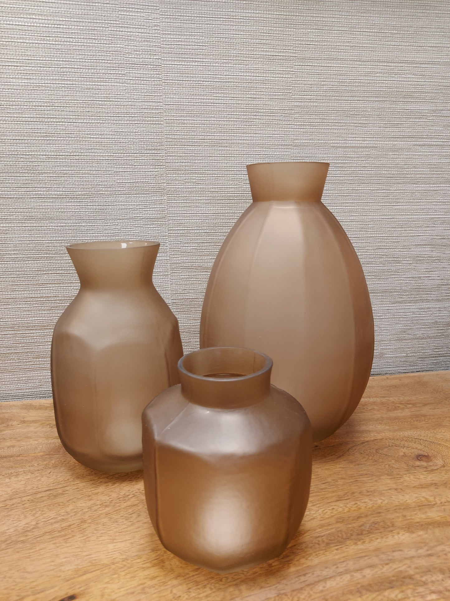 Brown Hand Blown Vase 240mm