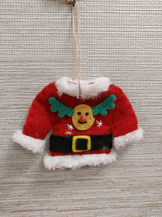 Red Christmas Jumper Hanging Decoration