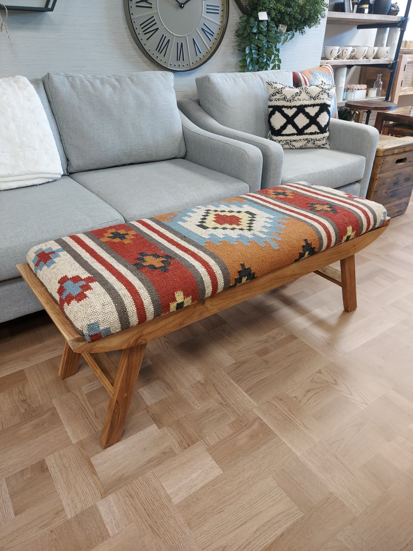 Folding Kilim Bench