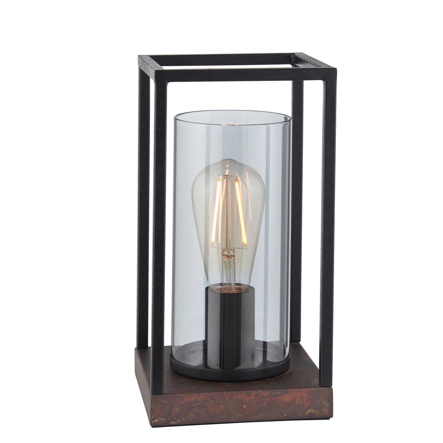 Caleb Table Lamp Sand Black and Bronze Patina