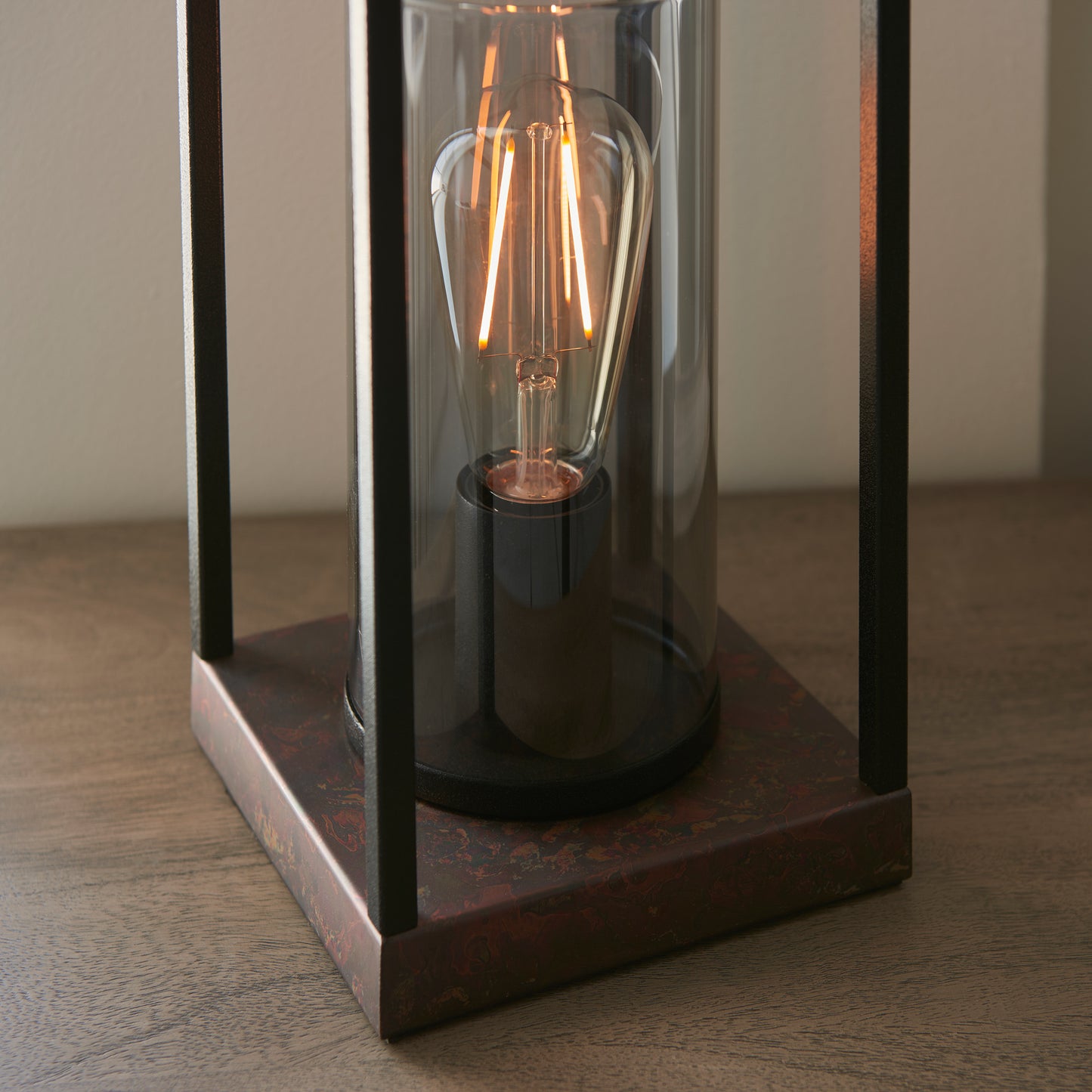 Caleb Table Lamp Sand Black and Bronze Patina