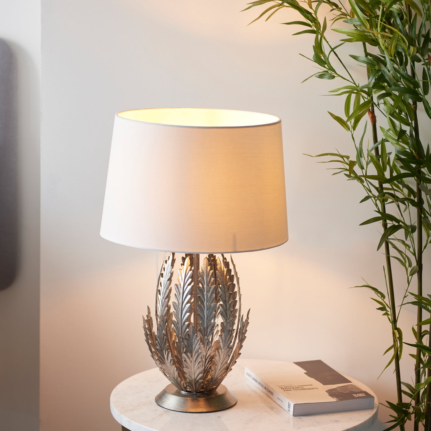 Delphine 1 Table Lamp Silver Leaf