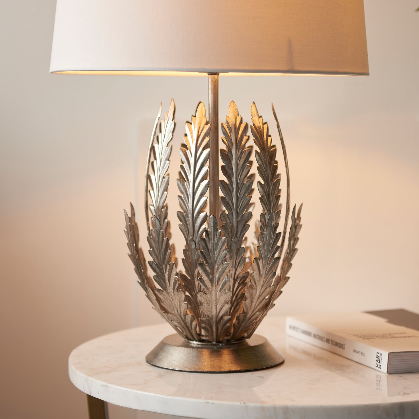 Delphine 1 Table Lamp Silver Leaf