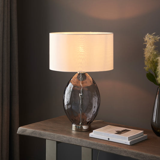 Elin Dimple Table Lamp Grey