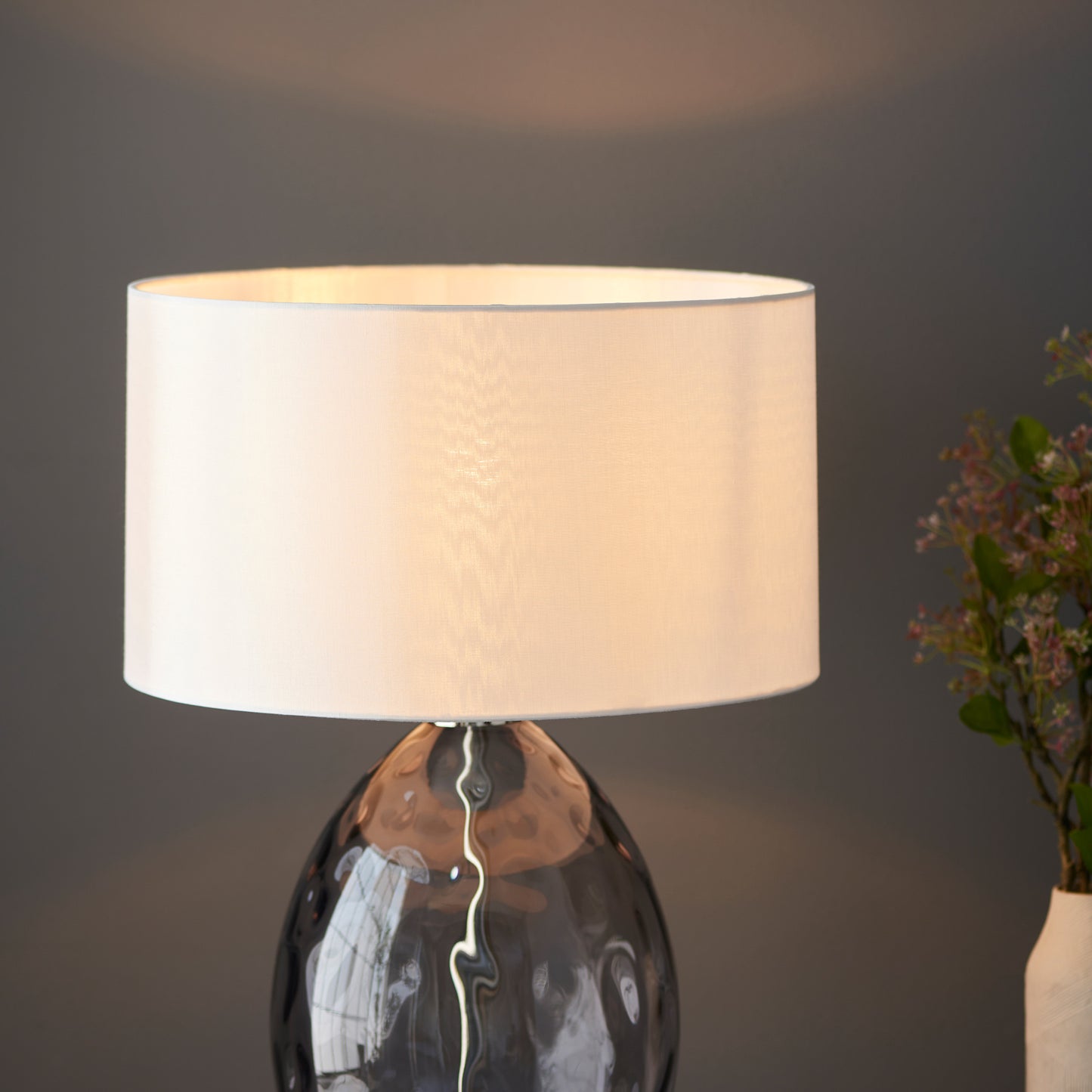 Elin Dimple Table Lamp Grey