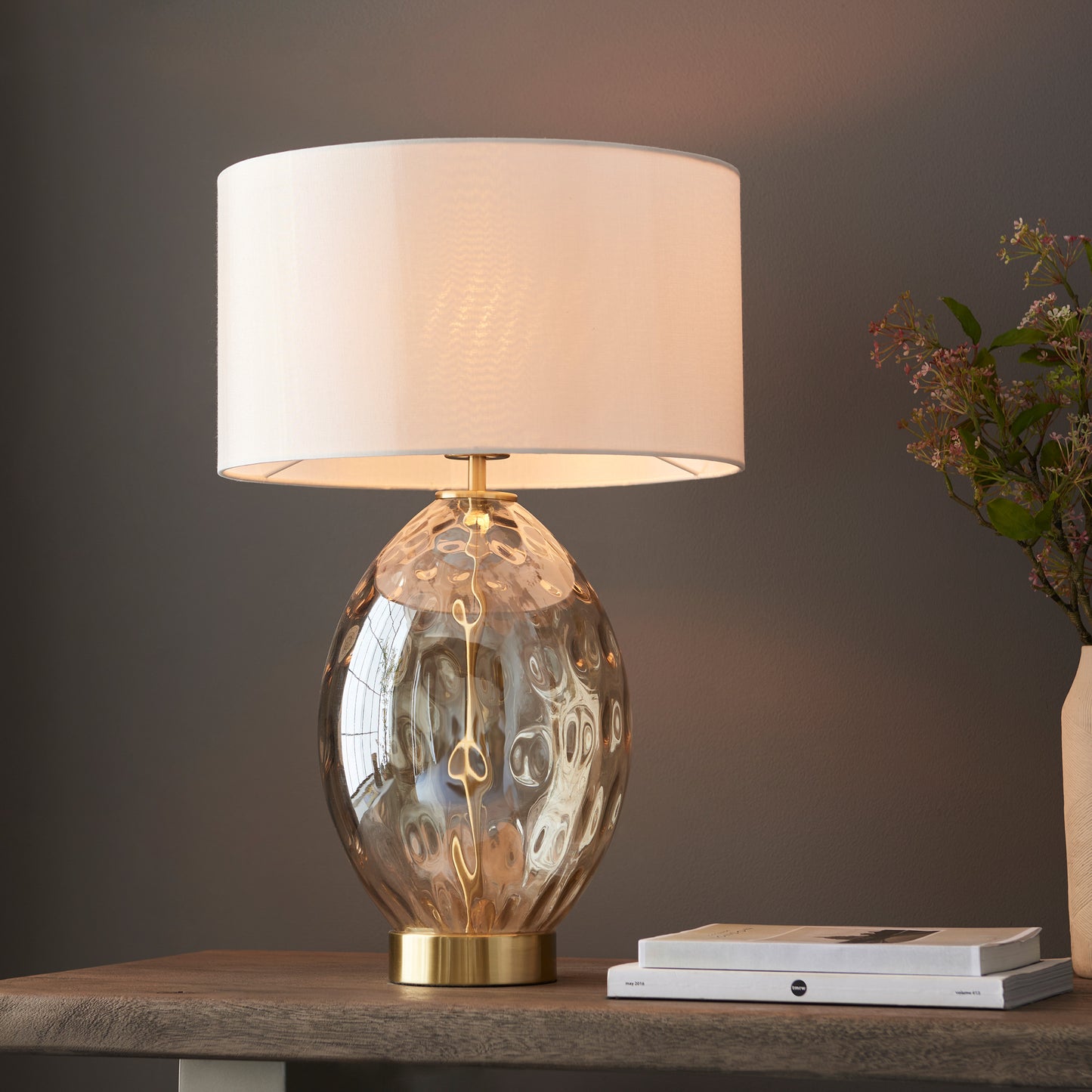 Elin Dimple Table Lamp Champagne