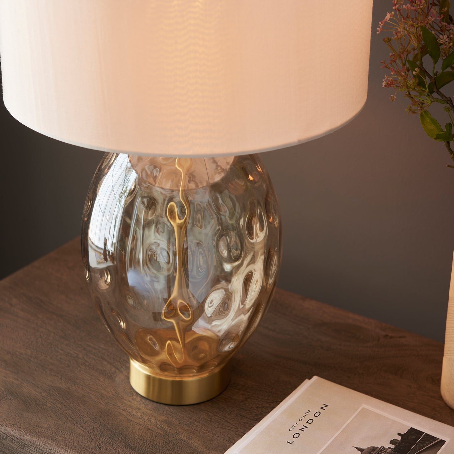 Elin Dimple Table Lamp Champagne