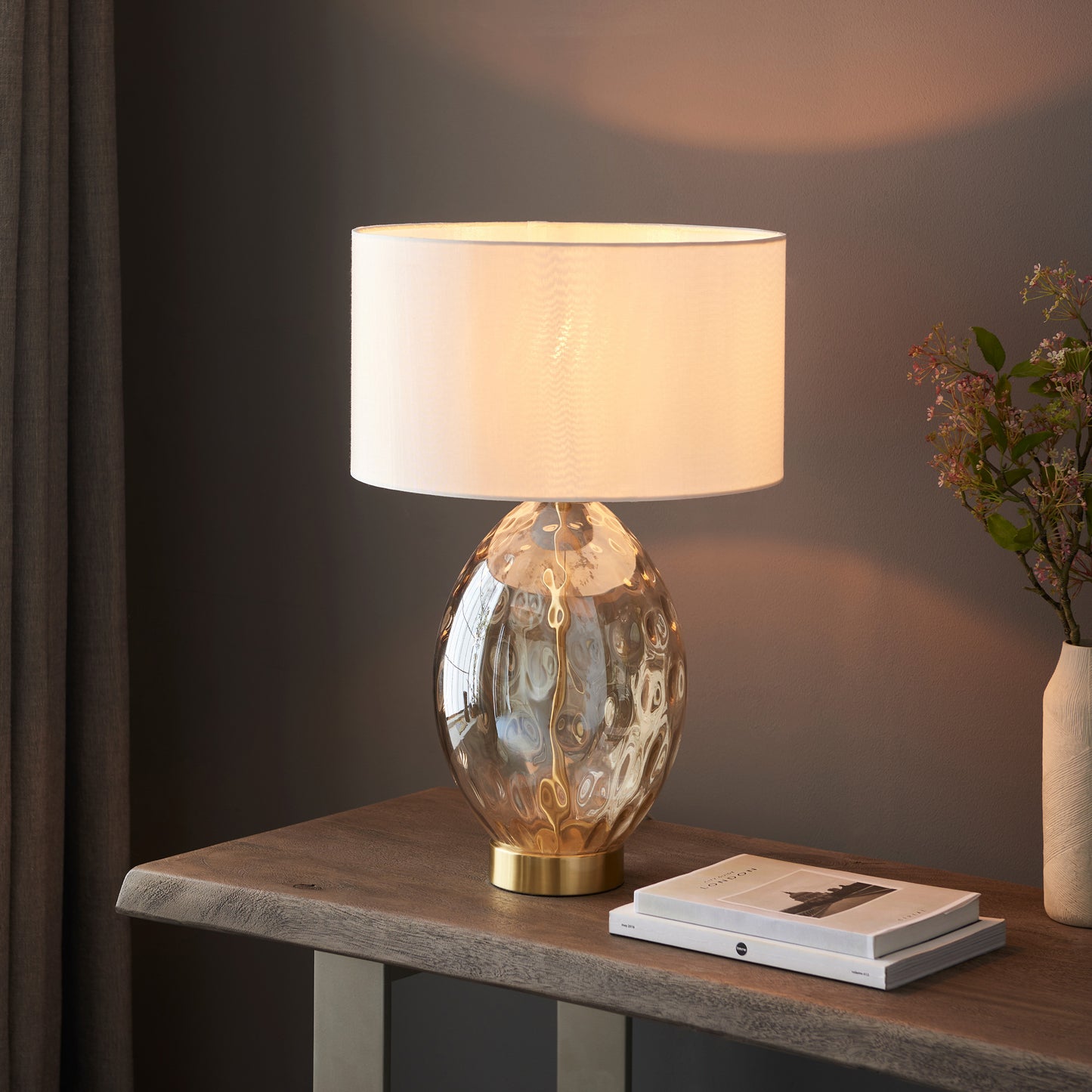 Elin Dimple Table Lamp Champagne