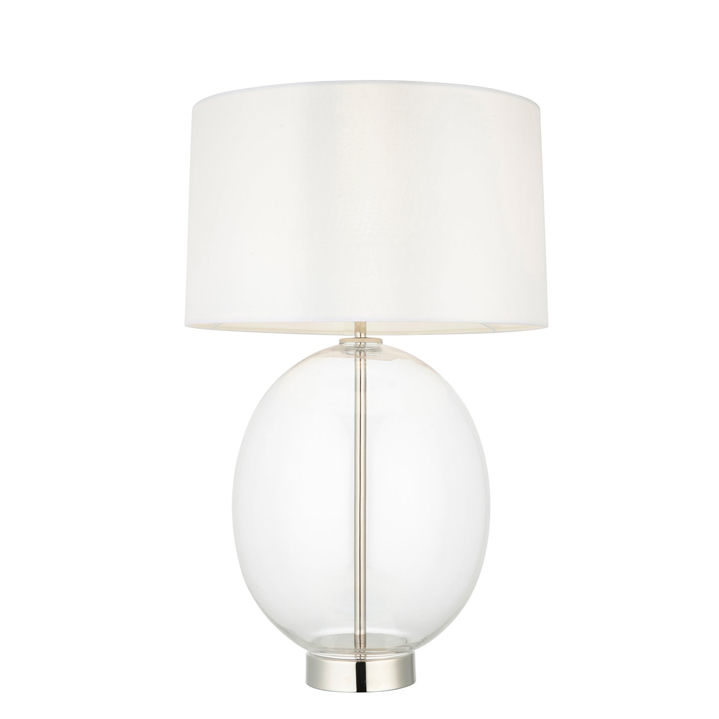 Kelda Oval Table Lamp Bright Nickel