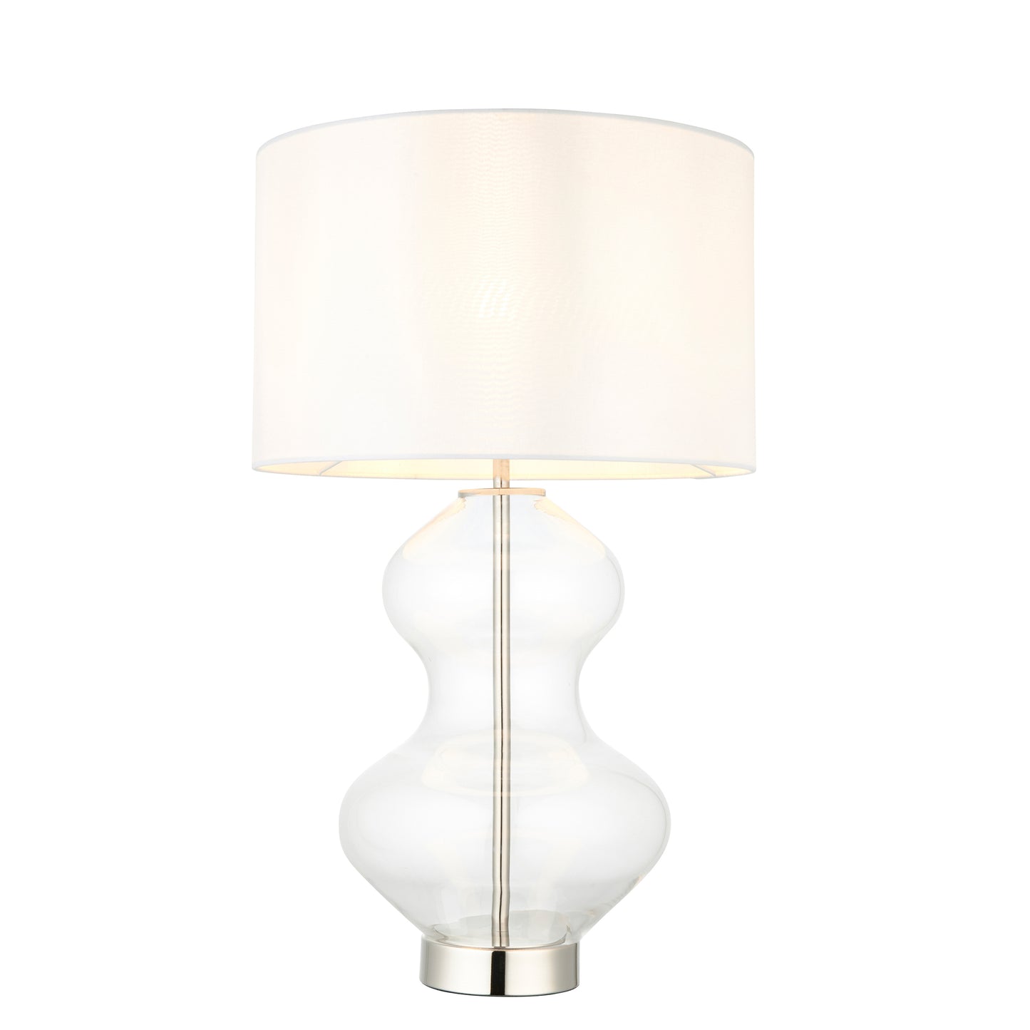 Kelda Shaped Table Lamp Bright Nickel