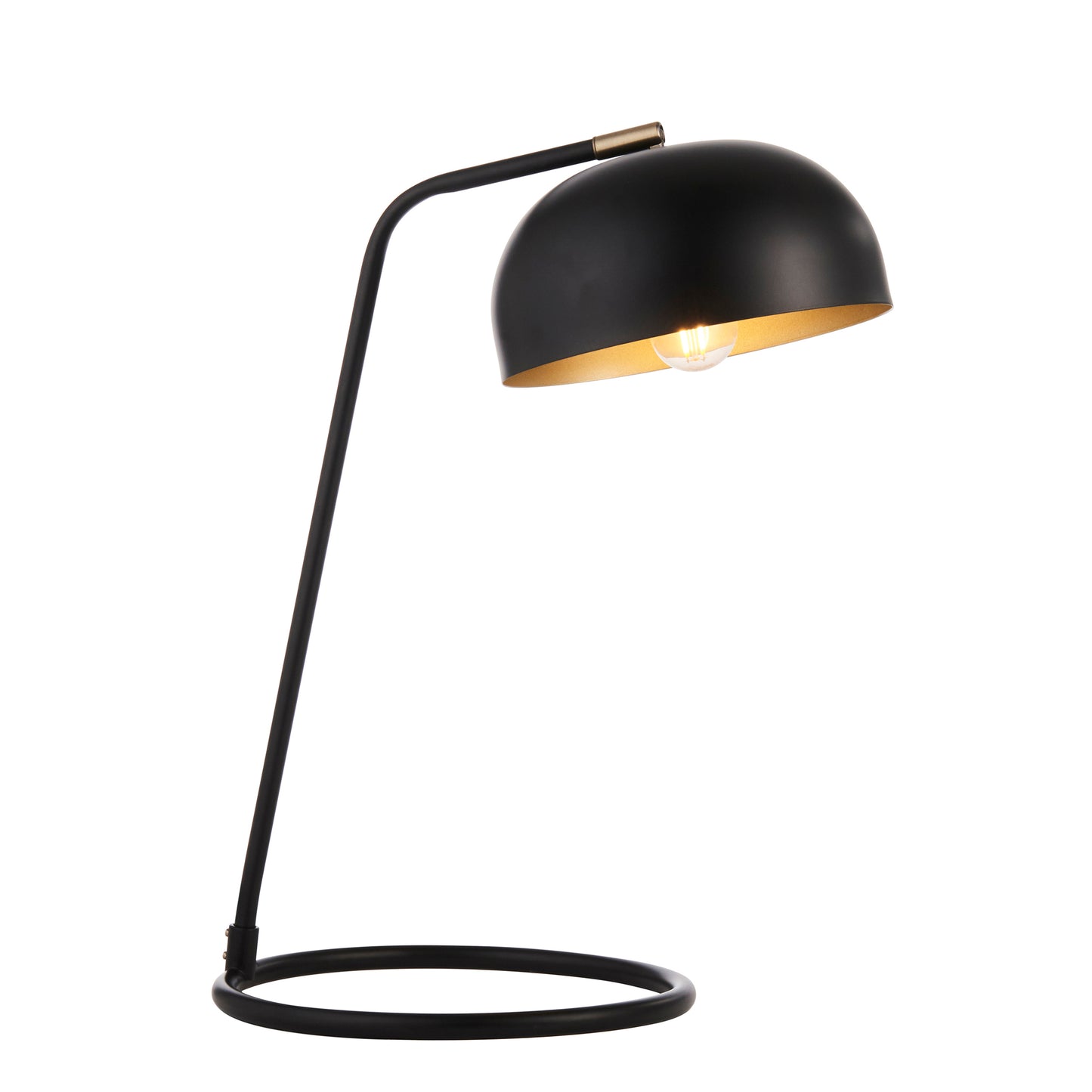 Brair 1 Table Lamp Matt Black & Antique Brass