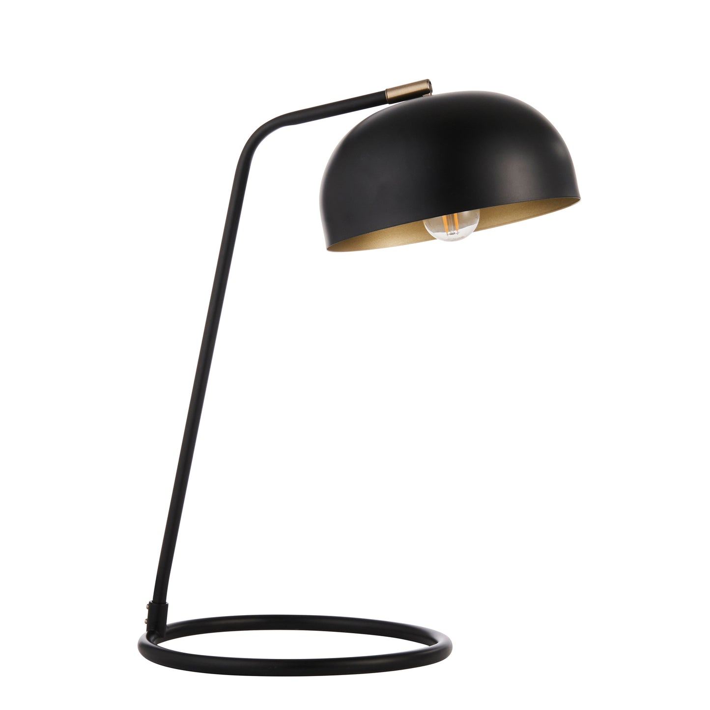 Brair 1 Table Lamp Matt Black & Antique Brass