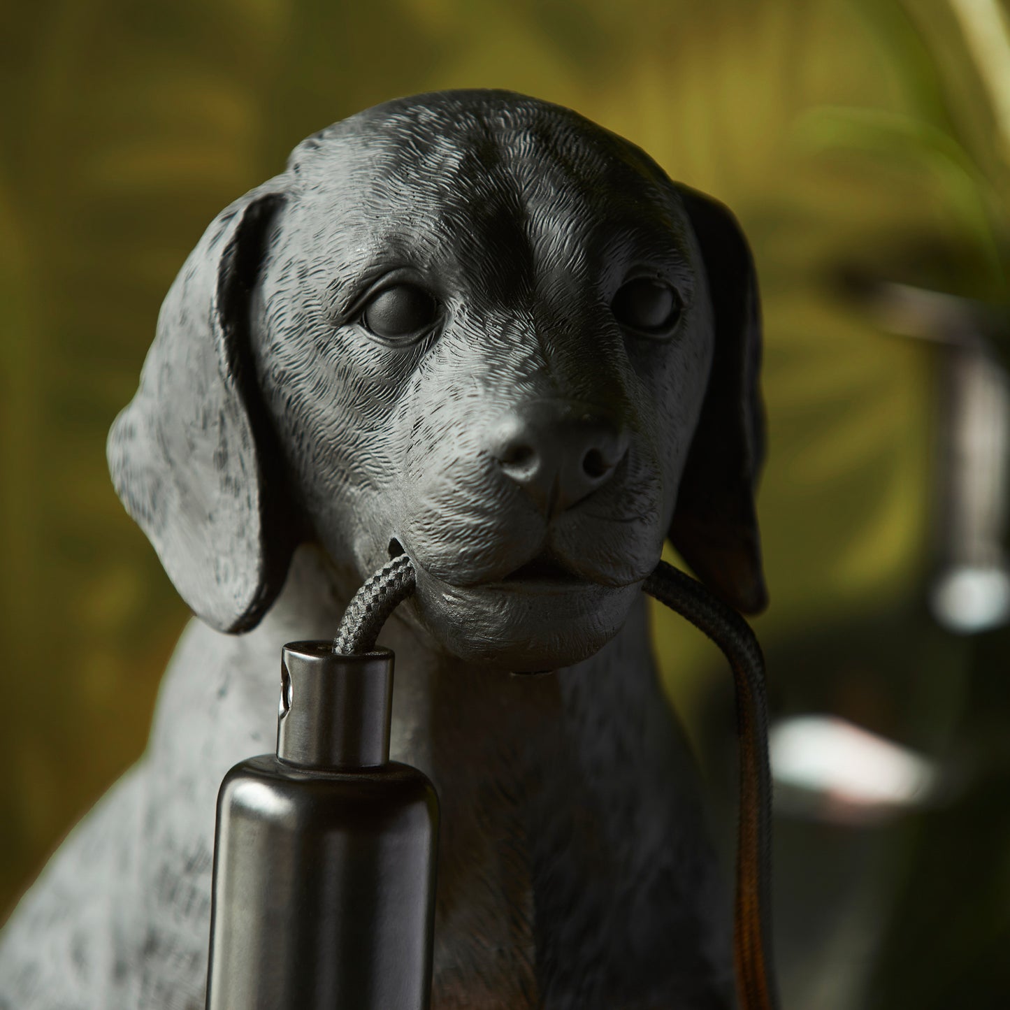 Labrador Puppy Table Lamp Black