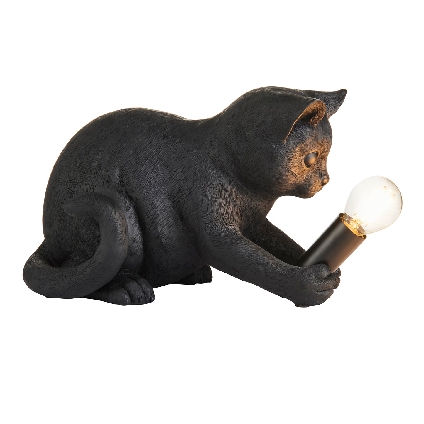 Kitten Table Lamp Black