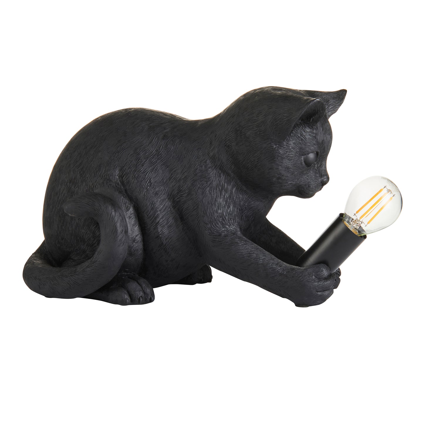 Kitten Table Lamp Black