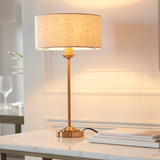 Highclere 1 Table Lamp Vintage Brass