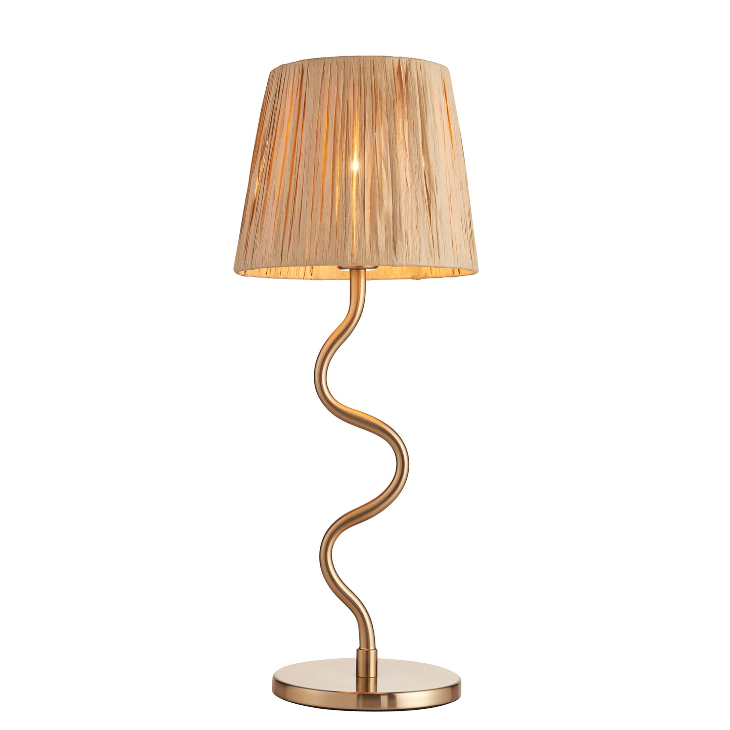 Wriggle Table Lamp Brushed Aged Brass