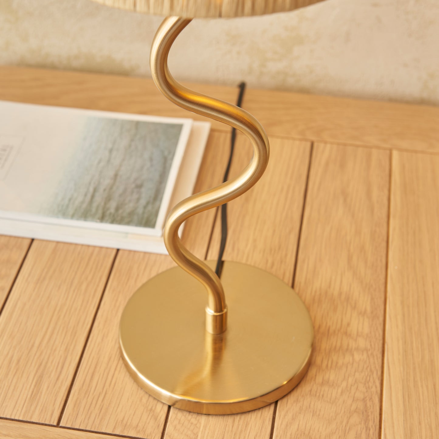 Wriggle Table Lamp Brushed Aged Brass