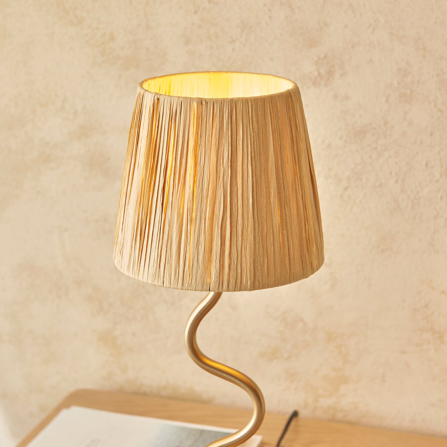 Wriggle Table Lamp Brushed Aged Brass