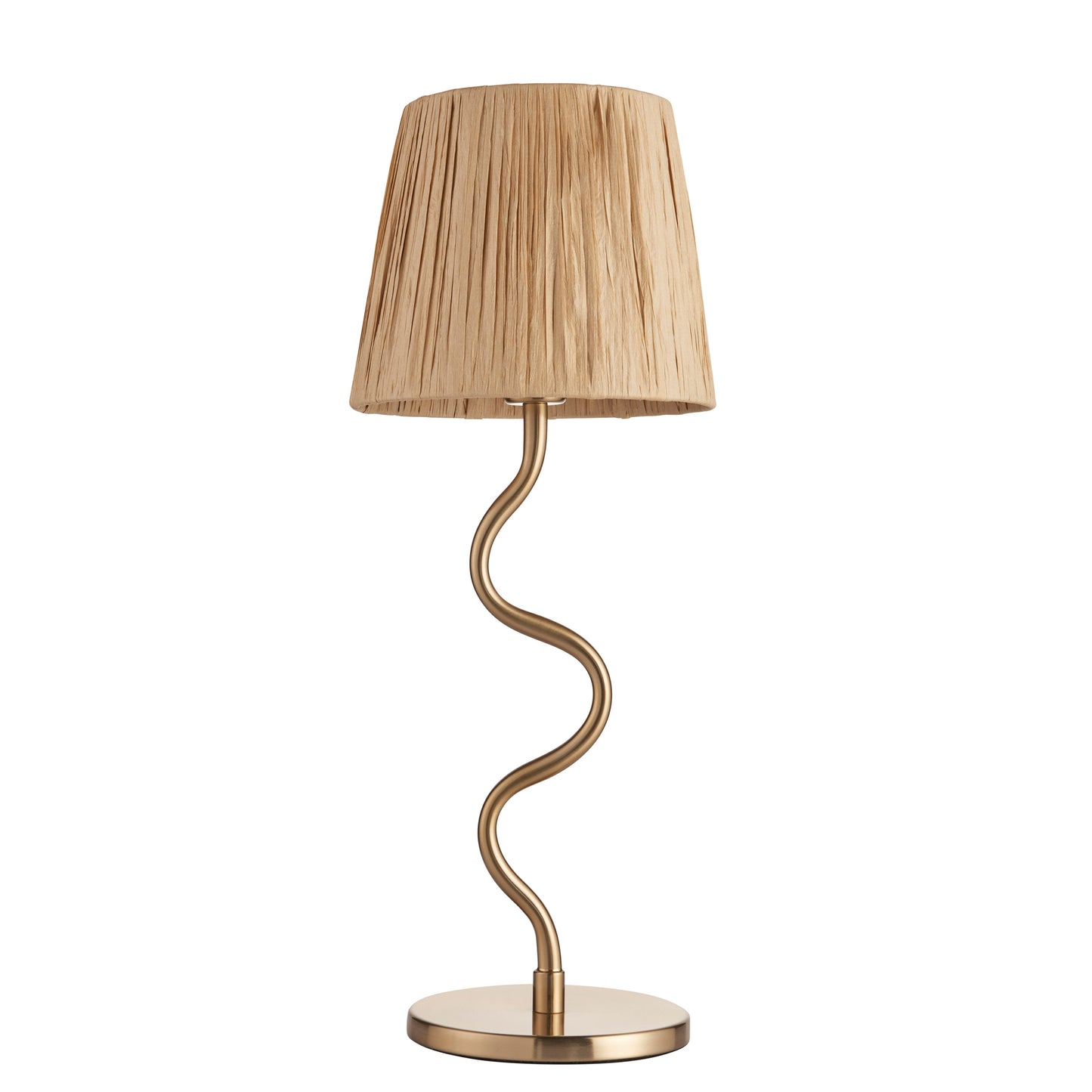 Wriggle Table Lamp Brushed Aged Brass