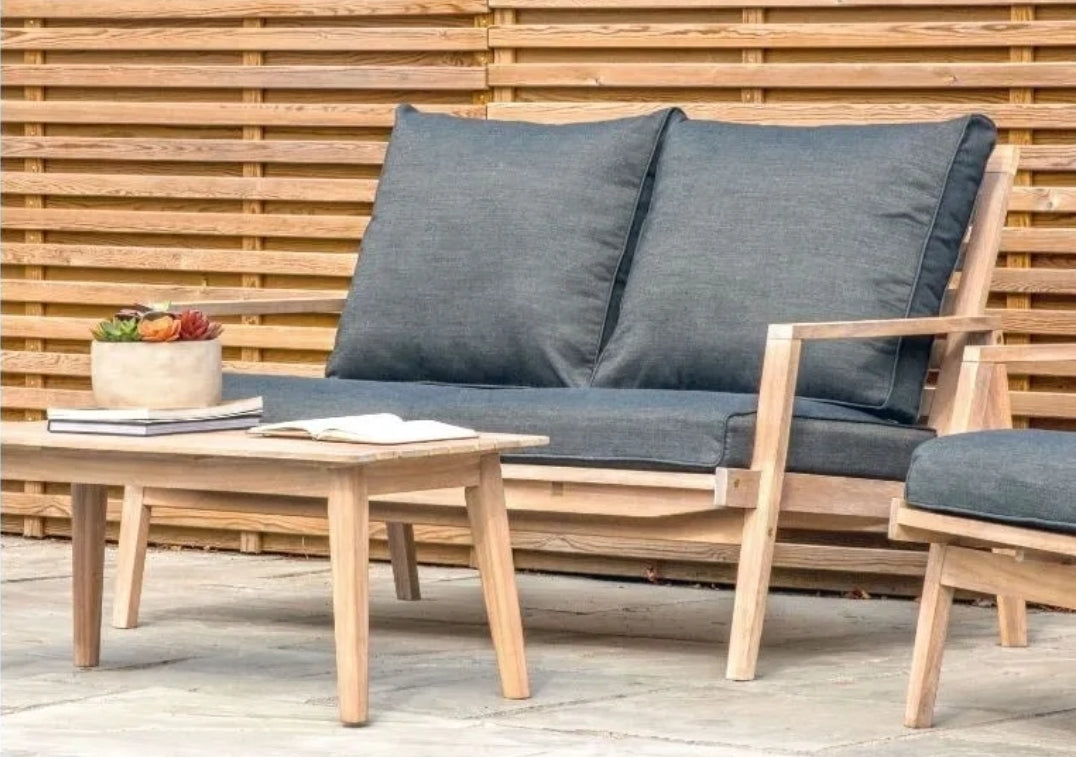 Solid Acacia Outdoor 2 Seater Sofa