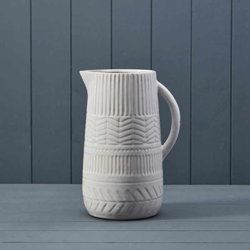 White Ceramic Jug 26.5cm