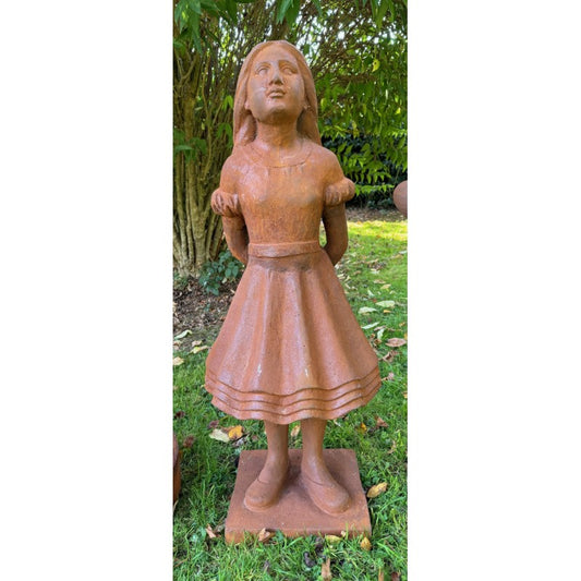 Large Cast Iron Alice In Wonderland Sculpture