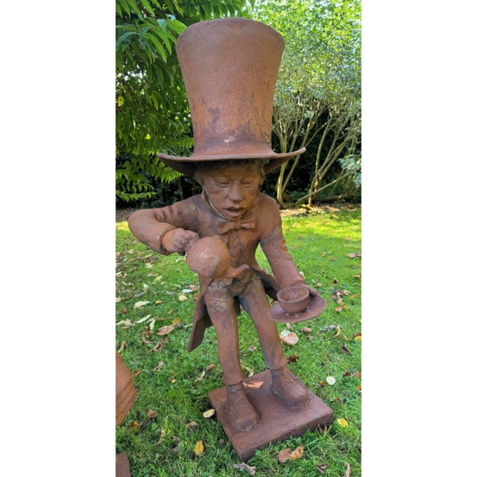 Large Cast Iron The Mad Hatter Sculpture