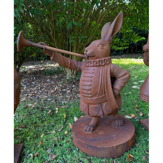 Large Cast Iron The White Rabbit Sculpture